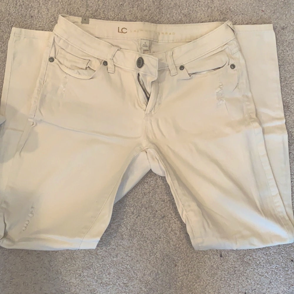 OFF WHITE Lc by Lauren conrad distressed jeans